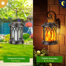 🏆⚡ Kit com 3 unidades 💥✨🔥 Lanterna Solar com Chama Cintilante Atualizada - Luz Externa à Prova D'água