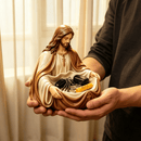 🙏 Estátua do Sagrado Coração de Jesus com Bandeja Organizadora