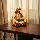 🙏 Estátua do Sagrado Coração de Jesus com Bandeja Organizadora