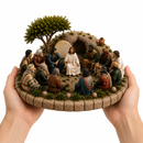 ✨ Jesus Entre os 12 Discípulos — Escultura Artesanal 🙏