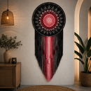 🖤 Mandala Boho em Macramê Vermelho Rubi – Transforme Sua Parede em uma Obra de Arte