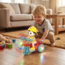 Motocicleta de acrobacias infantil - Brinquedo interativo com luzes e ação