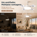 💨 Ventilador de Teto LED com Controle Remoto – Iluminação e Ventilação em um Só Produto