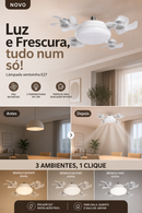 💨 Ventilador de Teto LED com Controle Remoto – Iluminação e Ventilação em um Só Produto