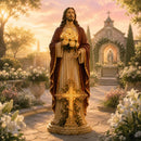 💛 Escultura de Jardim Luz Abençoada de Jesus