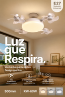 💨 Ventilador de Teto LED com Controle Remoto – Iluminação e Ventilação em um Só Produto